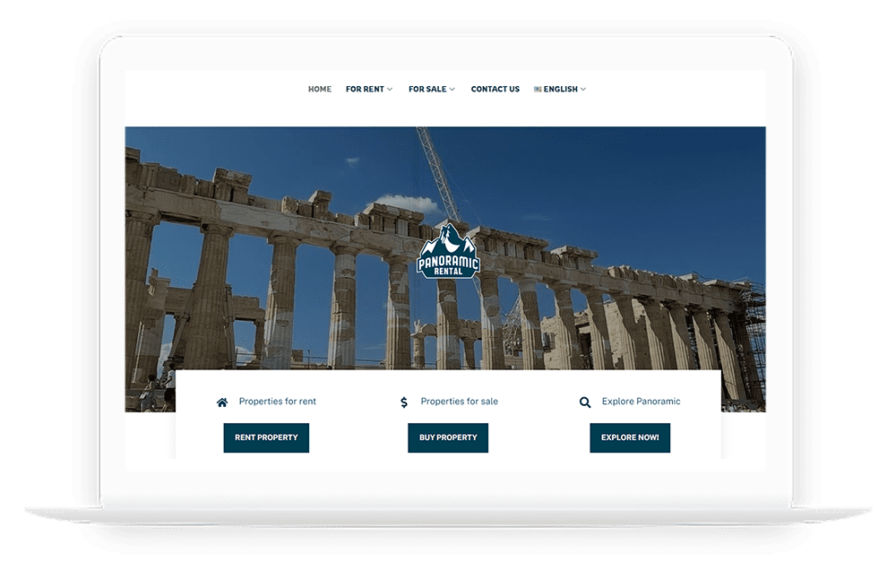 Vastgoed website voor Panoramic Rental -webdesign en ontwikkeling door Golden Viking Studios
