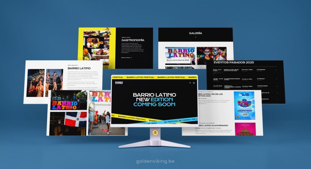 Webshop ontwikkeld voor Barrio Latino Antwerpen Festivals – e-commerce voor tickets selling door Golden Viking Studios