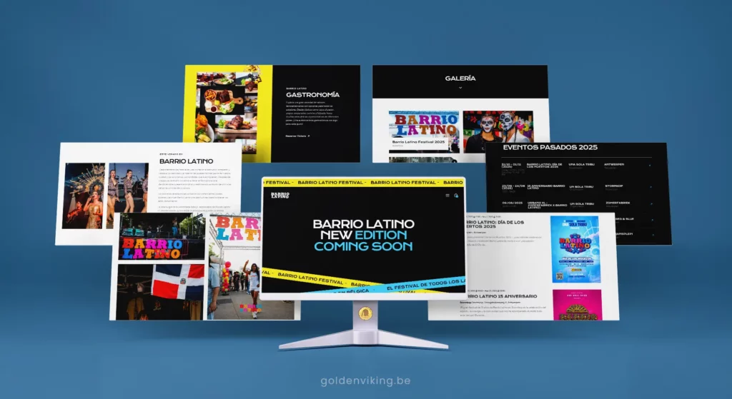 Webshop ontwikkeld voor Barrio Latino Antwerpen Festivals – e-commerce voor tickets selling door Golden Viking Studios