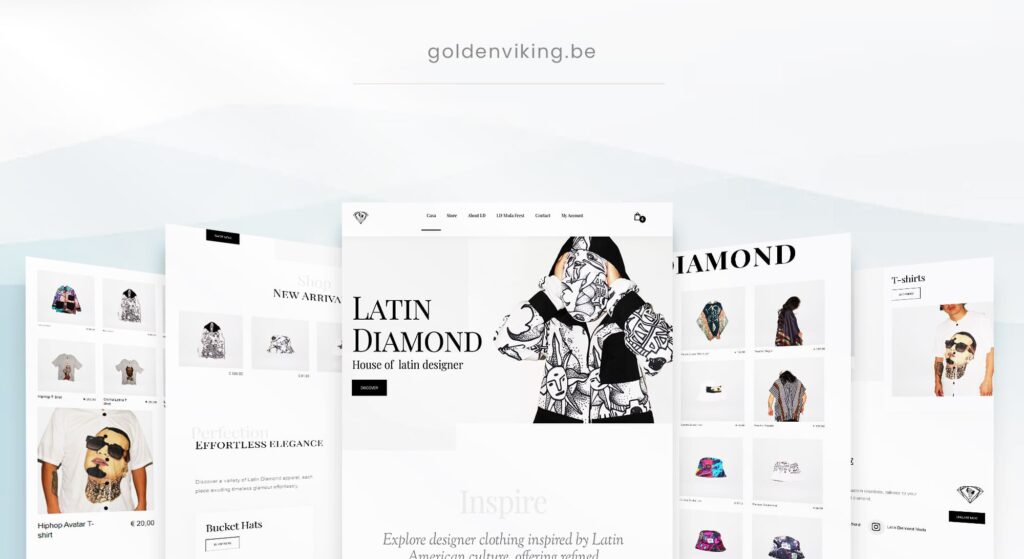 Webshop ontwikkeld voor Latin Diamond Antwerpen – e-commerce webdesign Vlaanderen door Golden Viking Studios