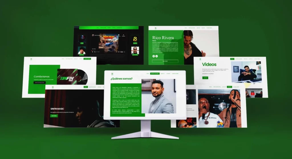 High-end platform en website ontwikkeling voor Sinfin Music door Golden Viking Studios